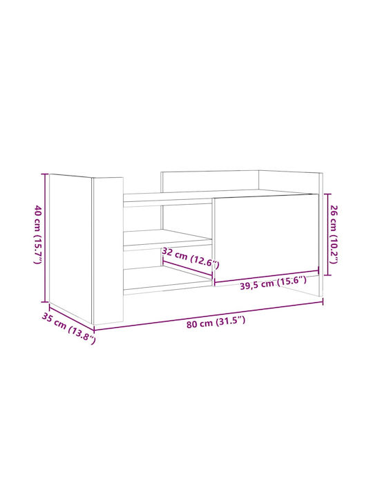 TV-Ständer Braune M80xT35xH40cm