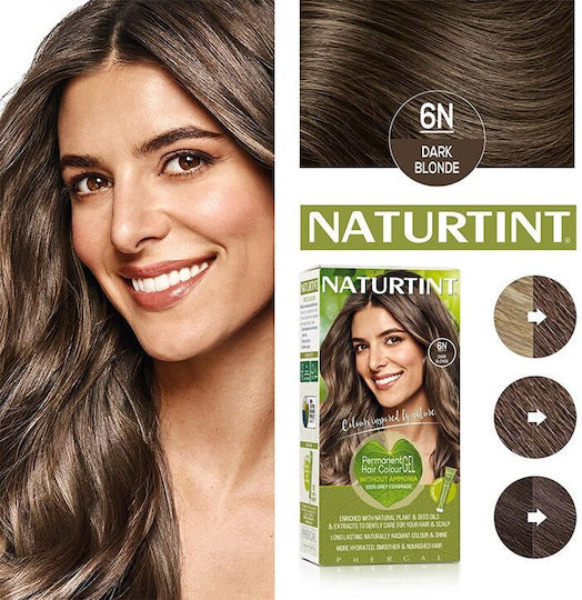 Naturtint Vopsea De Păr Fără Amoniac 6n Blond Închis 170ml