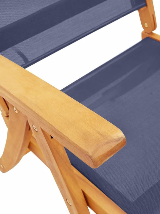 Scaun de exterior Lemn Acacia cu pernă 2buc 57x72x109cm