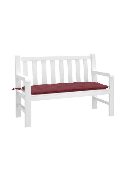 vidaXL Garden Bench Cushion Bordeaux Melange 2 Pieces 50x120 cm