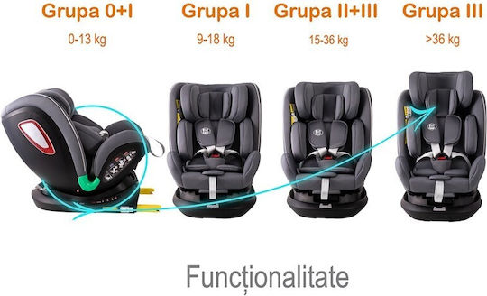 Buf Boof Platinum Deluxe Autositz i-Size mit Isofix Grey 0-36 kg