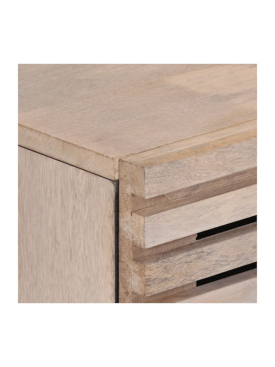 Storage Drawer Chest Made of Metal and Wood L60xW34xH75cm