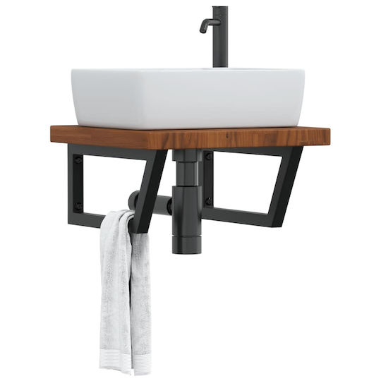 vidaXL Waschtisch ohne Waschbecken L50xB50xH4cm Coffee