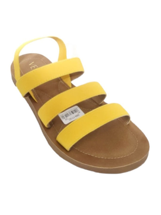 Venini Women's Flat Sandals in Yellow Color