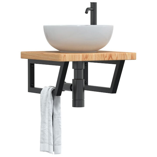 vidaXL Waschtisch ohne Waschbecken L50xB50xH4cm Coffee