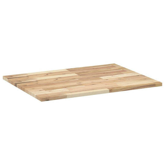 vidaXL Countertop without Sink L80xW60xH2cm Solid Acacia