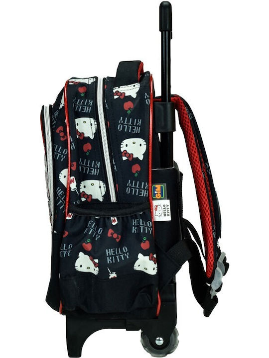 Gim Hello Kitty Croche School Bag Trolley Kindergarten Multicolour with Water Bottle Holder 12Liters