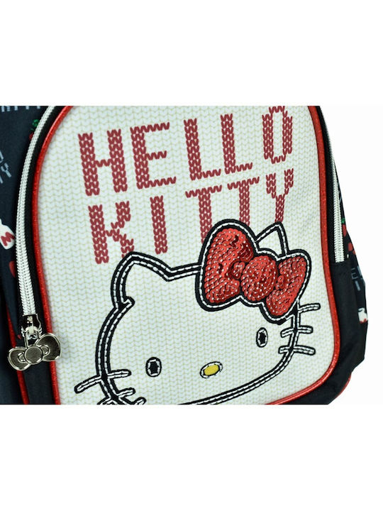 Gim Hello Kitty Croche School Bag Trolley Kindergarten Multicolour with Water Bottle Holder 12Liters