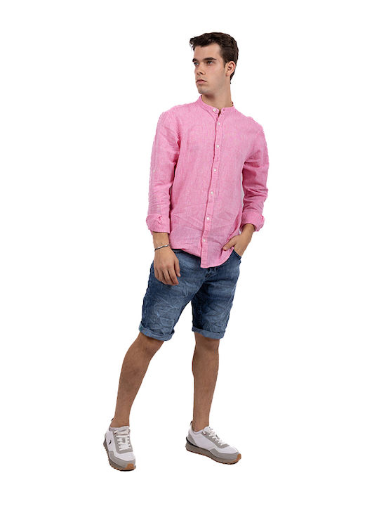 Figo Men's Shirt Linen Pink