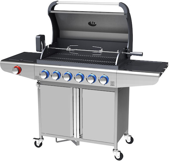 Campfire Gasgrill Rost 73cmx40cmcm mit 6 cm 2.5kW und Seitenbrenner