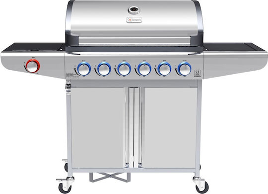 Campfire Gasgrill Rost 73cmx40cmcm mit 6 cm 2.5kW und Seitenbrenner