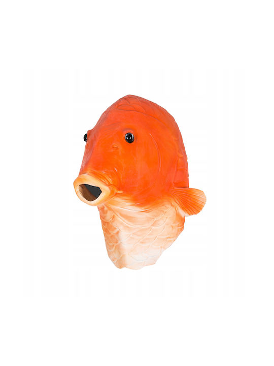 Carnival Mask Full Face Latex Gold Fish Orange