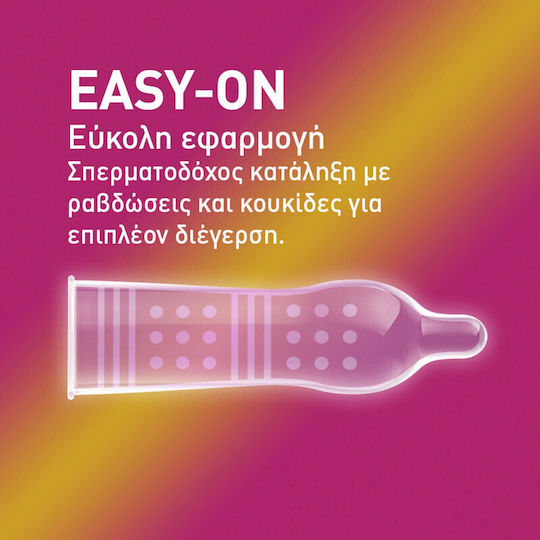Durex Prezervative Pleasure Max 6 bucăți 56mm cu striații