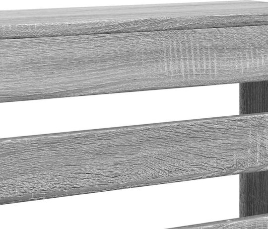 vidaXL Gray Particleboard Radiator Cover 78x20x82cm