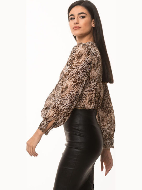 Women's Blouse Printed Black