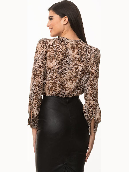 Women's Blouse Printed Black