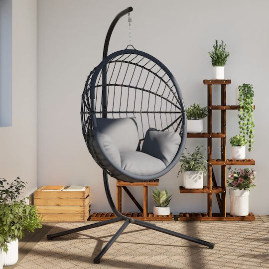 vidaXL Βάση Αιώρας Μεταλλική Ανθρακί 104x100x197cm