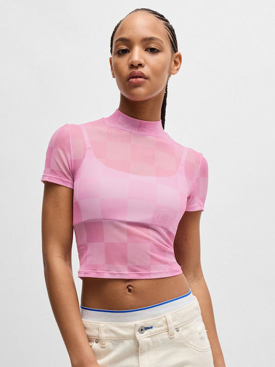 Hugo Boss Дамско Спортно Crop Top Pink