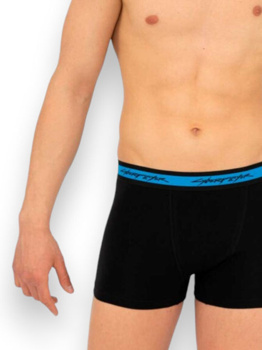 Nina Club Men's Boxer Black & Blue