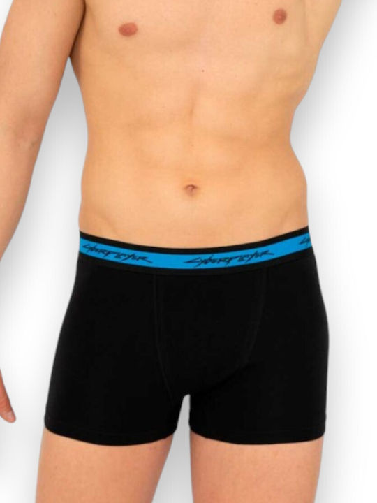Herren Boxershorts Black & Blue 1Packung