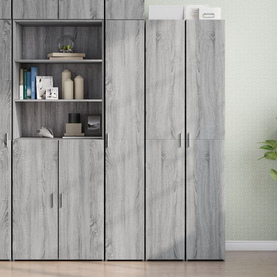 Bücherregal Grau Sonoma 30x42.5x185cm