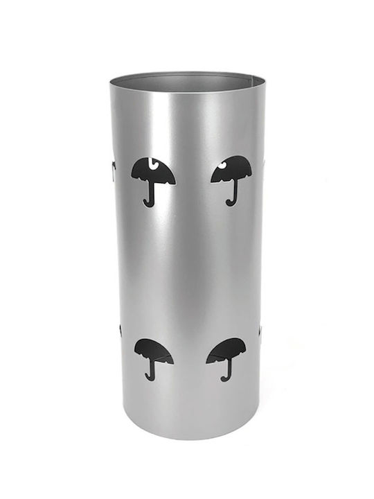 Import Hellas Ομπρελοθήκη Μεταλλική 57 Ασημί 19x19x44cm