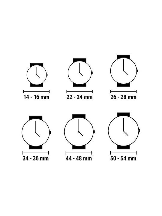 Radiant Ρολόι με Λευκό Δερμάτινο Λουράκι