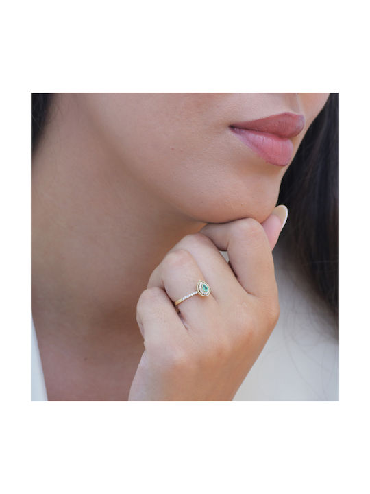 Women's Gold Ring with Diamond 14K