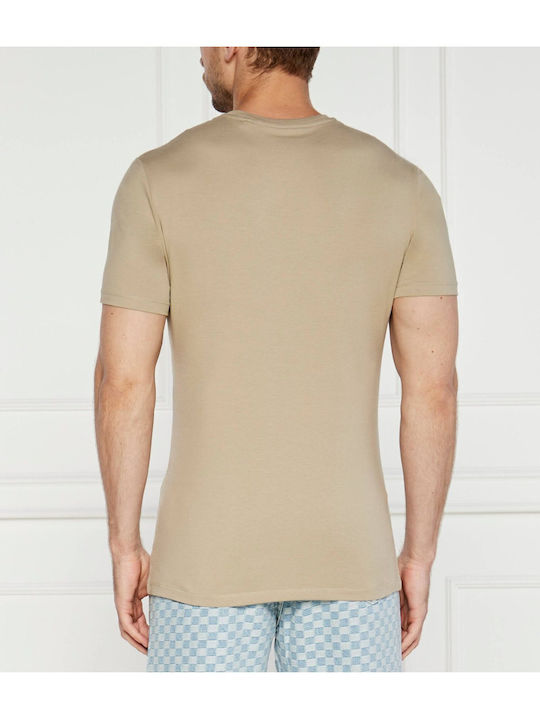 Guess Men's Short Sleeve Blouse Beige