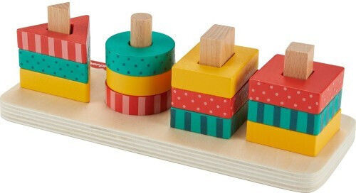Mattel Fisher-price Ξύλινα Σχήματα Παιχνίδι Κινητικών Δεξιοτήτων Hxv05