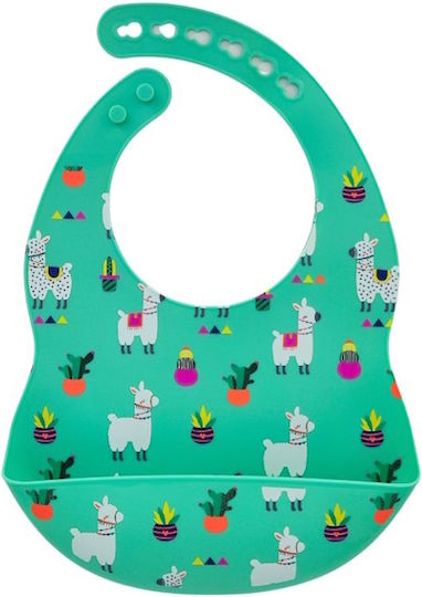 Giggles Co Feeding Set made of Silicone with Non-Slip Base Green 6pcs