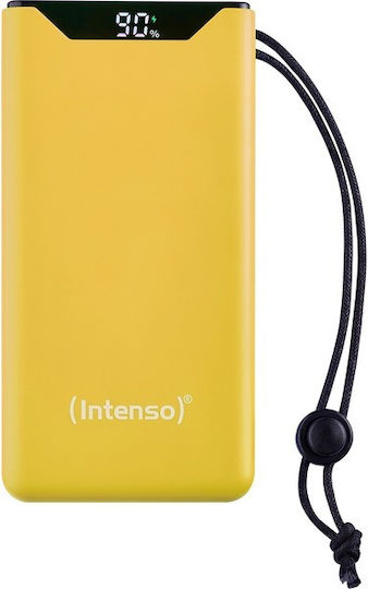 Intenso F10000 Power Bank 10000mAh 20W cu Port USB-A și Port USB-C Quick Charge 3.0 Galben