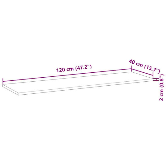 vidaXL Шкаф без Мивка Д120xШ40xВ2см Кафяв