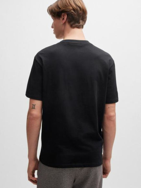 Hugo Boss T-shirt Bărbătesc cu Mânecă Scurtă Black