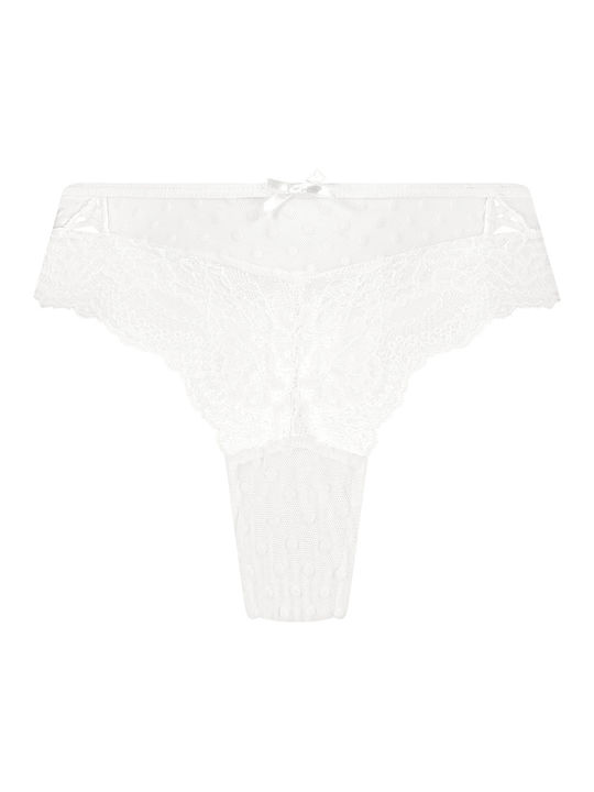 Hunkemöller Damen Brasilien mit Spitze snow white