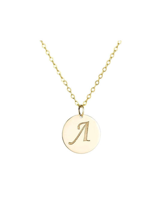 Goldsmith Necklace Monogram from White Gold 9 K