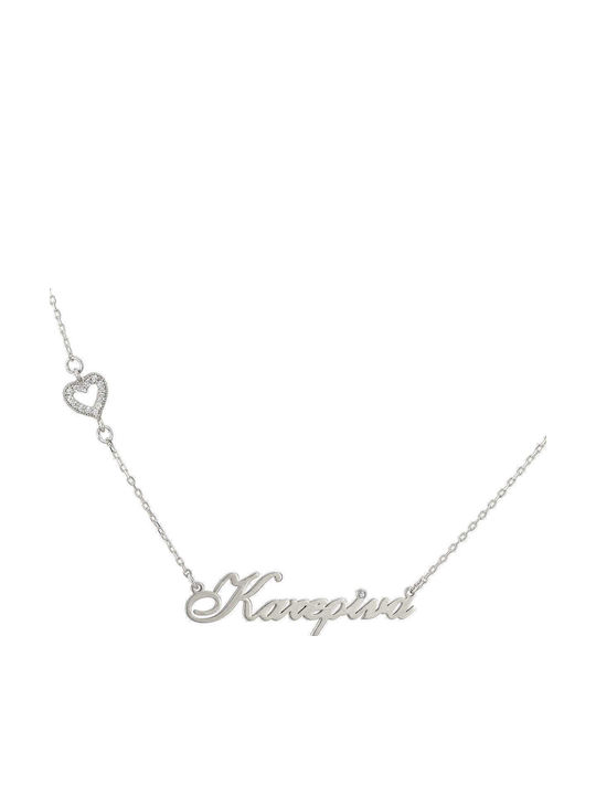 Goldsmith Name from Silver with Zircon
