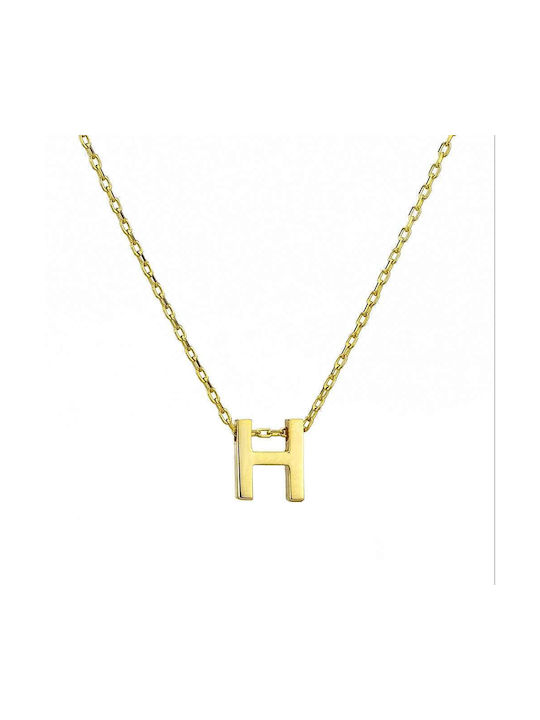 Goldsmith Necklace Monogram from Gold Plated Silver