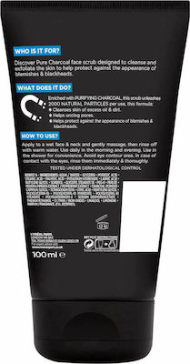 L'Oreal Paris Men Expert Pure Charcoal Anti-Blackhead Daily Scrub for Face 100ml