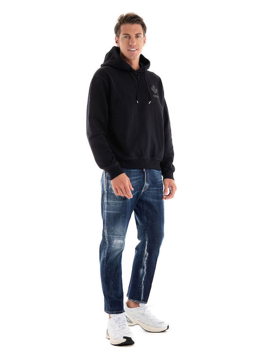 Dsquared2 Cool Men's Sweatshirt with Hood Black