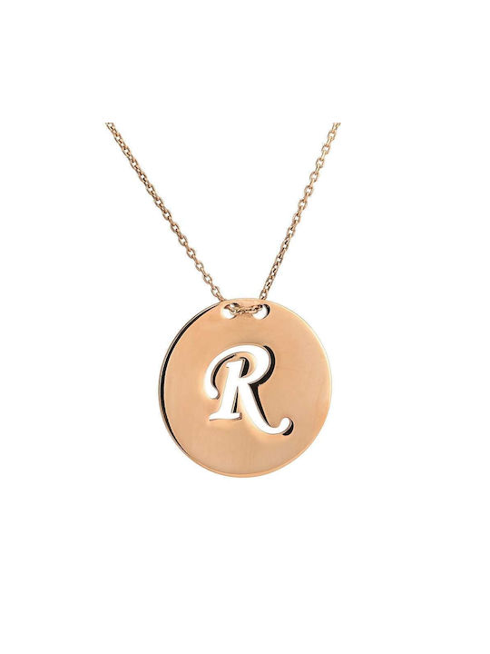 Goldsmith Necklace Monogram from Pink Gold Plated Silver