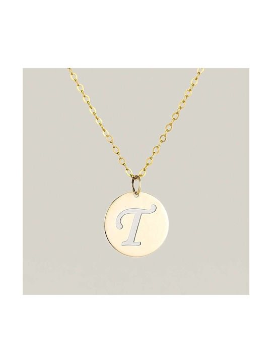 Goldsmith Necklace Monogram from White Gold 9 K