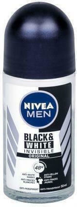 Nivea Men Invisible for Black & White Anti-spirant Deodorant 48h sub formă de Roll-On 50ml