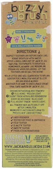 Jack n' Jill Buzzy Brush Παιδική Ηλεκτρική Οδοντόβουρτσα για 3+ Χρονών