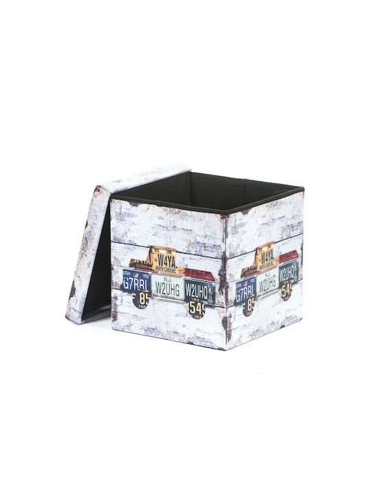 Scaune Camera de zi Cu spațiu de depozitare Tapițat cu Piele Ecologică Multicolor 38x37.5x38buc