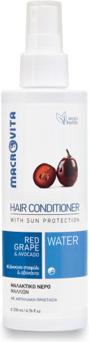 Macrovita Μαλακτικό Νερό Με Κόκκινο Σταφύλι & Αβοκάν Conditioner για Όλους τους Τύπους Μαλλιών 200ml
