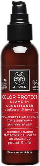 Apivita Color Protect Leave In Conditioner Διατήρησης Χρώματος για Βαμμένα Μαλλιά 150ml