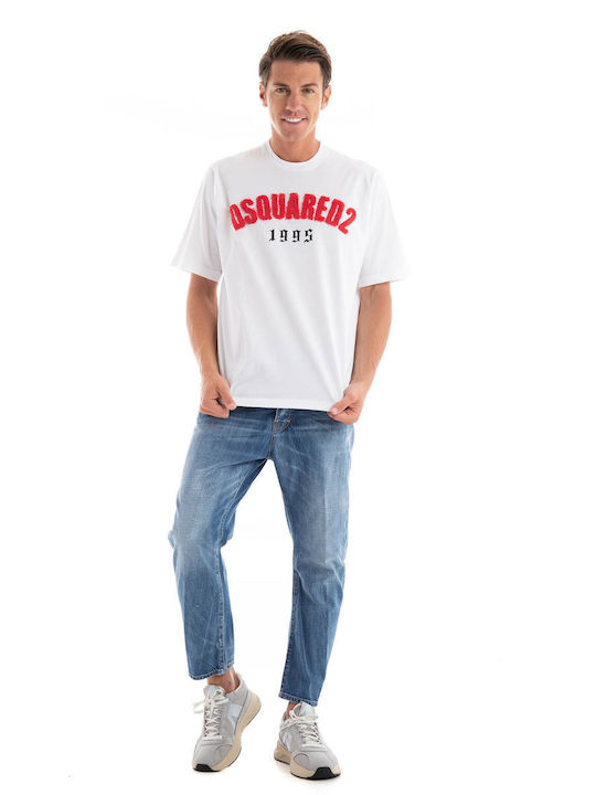 Dsquared2 Ανδρικό T-shirt Κοντομάνικο White