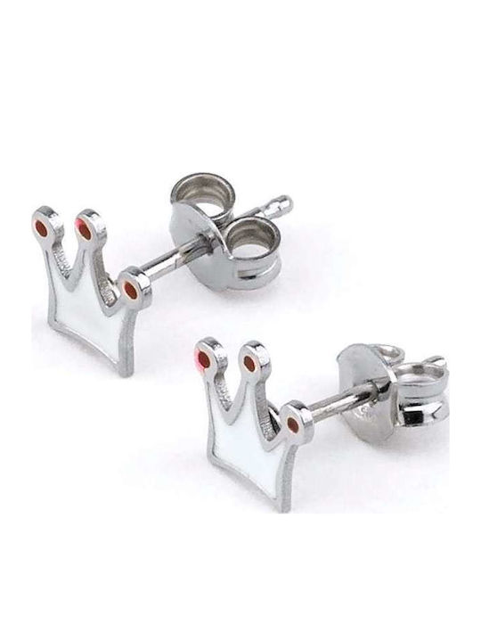 Goldsmith Crown Kids Earrings Studs Crowns from Silver