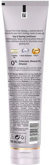 Pantene Pro V Hair Biology Grey & Glowing Conditioner Farberhalt für Gefärbt Haare 160ml
